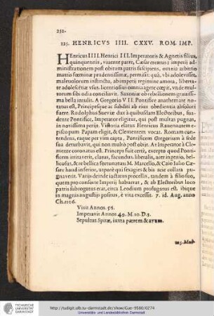 125. Henricus IIII. CXXV. Rom. Imp.
