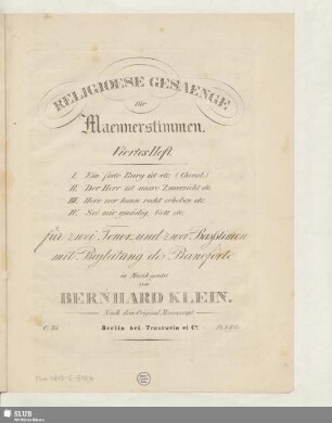 4: Viertes Heft. O. 25