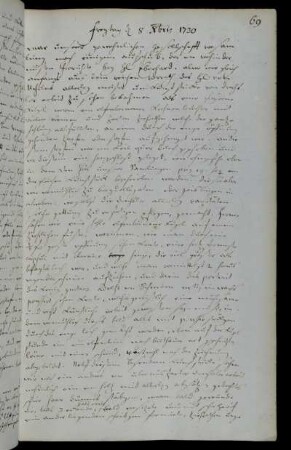 Freytag d 8 Xbris [Dezember] 1730