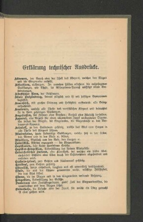 Erklärung technischer Ausdrücke.