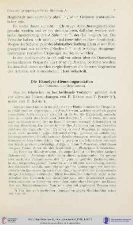 Die Hämolyse - Hemmungsreaktion