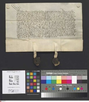 Trebur: Graf Johann v. Katzenelnbogen verkauft Graf Dietrichen zu Isenburg die Vogtei, Halsgericht und Herrlichkeit des Dorfs Trebur