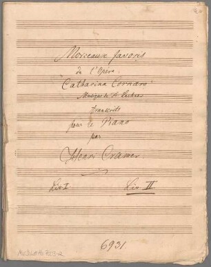 "Catharina Cornaro - Excerpts; Arr; pf". - BSB Mus.Schott.Ha 7003-2