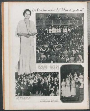 La proclamación de "Miss Argentina"
