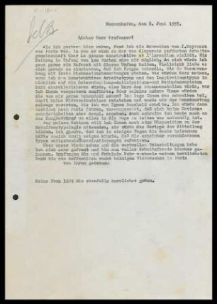 [Brief von Julius Bahle an Otto Selz vom 8. Juni 1937]