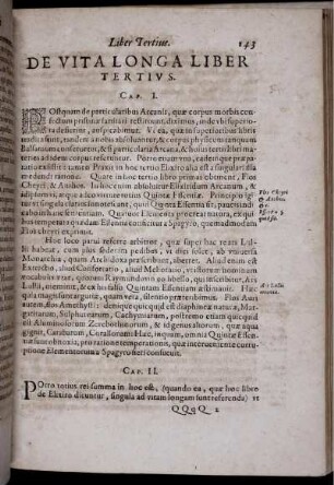 De Vita Longa Liber Tertius