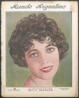 Las estrellas del cine: Betty Bronson [Retrato] : Retrato ejecutado especialmente para Mundo Argentino por Rodolfo Wacha