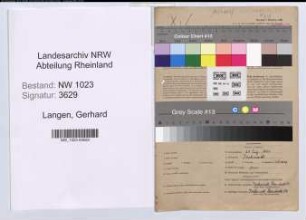 Entnazifizierung Gerhard Langen , geb. 24.08.1901 (Elektriker)