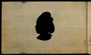 Beata Elisabetha Mayerin, Schwester (Silhouette). Lauchertal, 25.03.1782