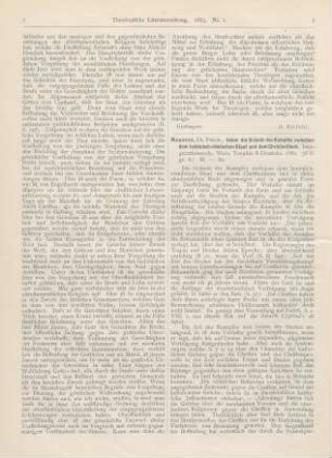 8-11 [Rezension] Maassen, Friedrich, Ueber die Gründe des Kampfes zwischen dem heidnisch-römischen Staat und dem Christenthum. Diss