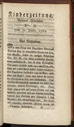 Nro. II. vom 15. Julii 1782