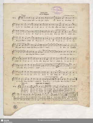 No. 2 Freude in Ehren: Ein Lied in Ehren