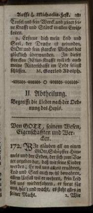 Von GOTT, seinem Wesen, Eigenschafften und Wercken