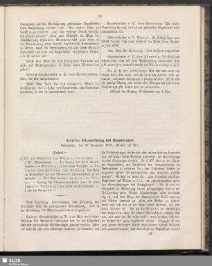 Fünfte Plenarsitzung des Staatsraths