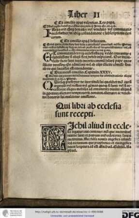 Nichil aliud in ecclesia legatur aut cantetur nisi que auctoritatis divine sunt et patrum orthodoxorum sanxit auctoritas...