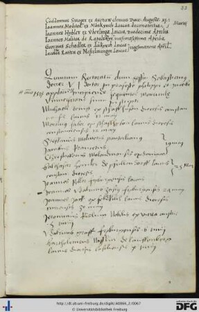 [fol. 33] Rektorat Sebastian Derrer 1534