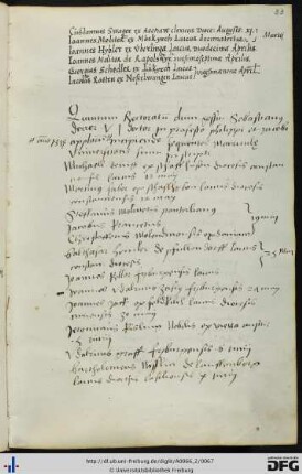 [fol. 33] Rektorat Sebastian Derrer 1534