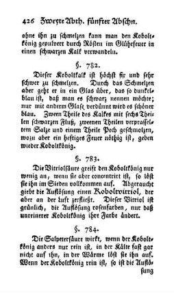 Koboltkönig mit Säuren und andern Salzen: Koboltvitriol, sympathetische Tinte (§. 783-788)