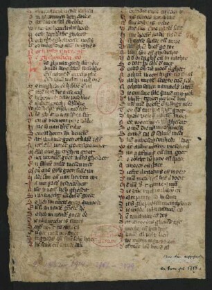 Die dietsche doctrinale (Fragment)