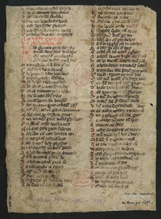 Die dietsche doctrinale (Fragment)