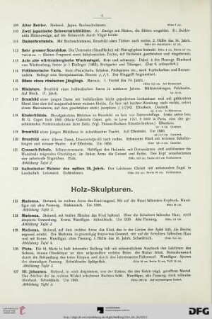 Holz-Skulpturen (Nr. 123-137)