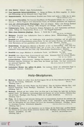 Holz-Skulpturen (Nr. 123-137)