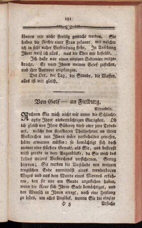Von Golf--- an Fielburg.