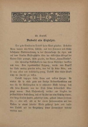 10. Kapitel. Dubski als Erzieher