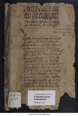 Amtshandelsbuch vermutlich des Amtes Rudolstadt