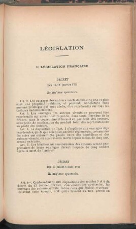 Législation