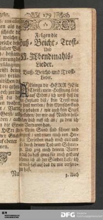 Buß- Beicht- Trost- Und H. Abendmahls-Lieder.