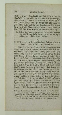 110. Teutschland vom siebenjährigen - Kriege bis zum französischen Revolutionskriege