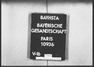 Holl, Fritz, Lehramtskandidat in München, Entleihung einer Handschrift aus der Nationalbibliothek in Paris
