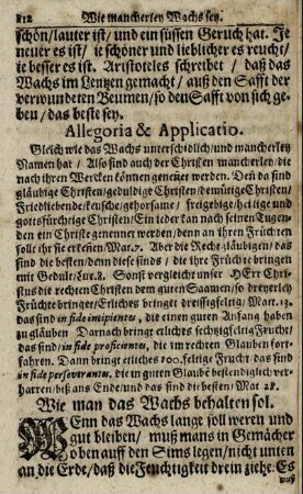 Wie man das Wachs behalten sol.