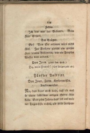 Fünfter Auftritt. Don Juan. Fabio. Kerkermeister.