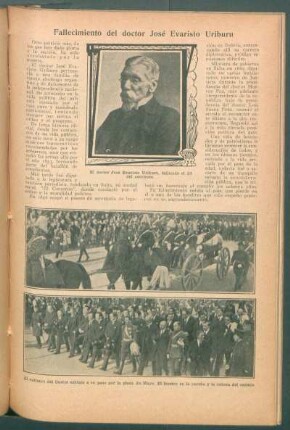 Fallecimiento del doctor José Evaristo Uriburu