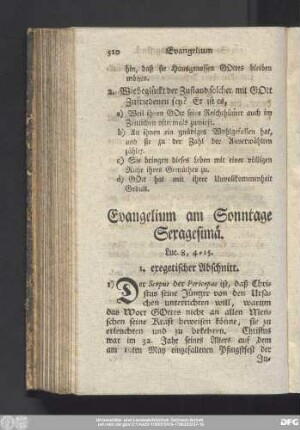 Evangelium am Sonntage Sexagesimä. Luc. 8, 4 - 15.