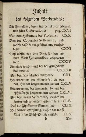 Inhalt des folgenden Vorberichts: