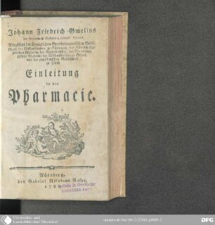 Einleitung in die Pharmacie