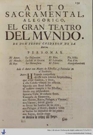 El Gran Teatro del Mundo.