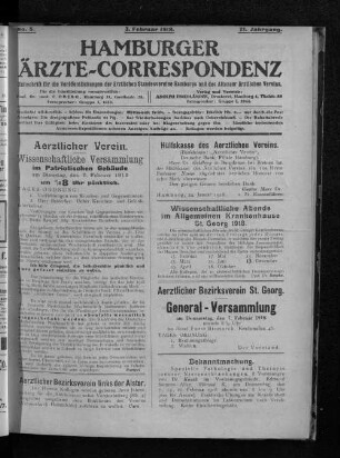 Aerztlicher Bezirksverein links der Alster.