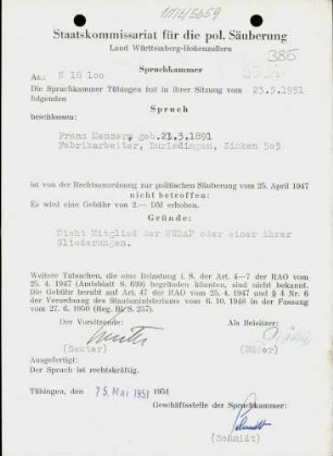 Menzer, Franz