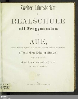 2.1898/99(1899): Jahresbericht