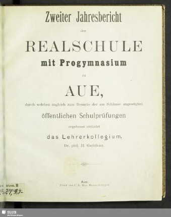 2.1898/99(1899): Jahresbericht