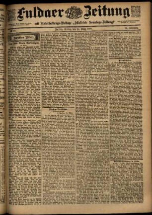 Zweite Ausgabe vom Freitag, den 24. März 1899.