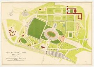 Reichssportfeld (Olympia-Stadion), Berlin: Lageplan 1:3333