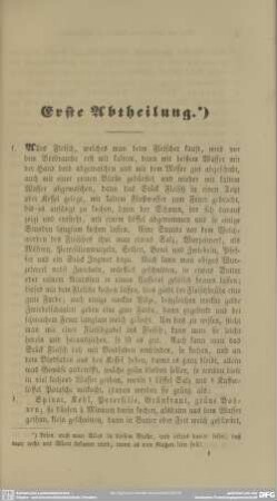 Erste Abtheilung. [Vorkenntnisse. Allgemeine Regeln]