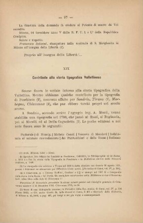 XIX. Contributo alla storia tipografica Valtellinese