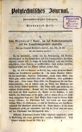 Polytechnisches Journal. 120. 1851