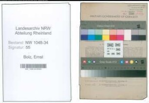 Entnazifizierung Ernst Bolz , geb. 18.03.1902 (Dentist)